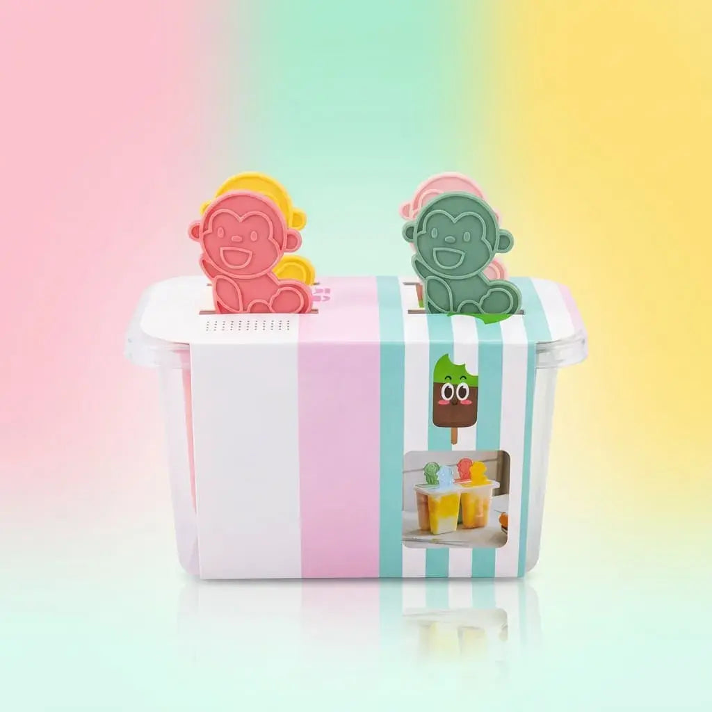 Molde para helados caseros con 6 cavidades y palitos reutilizables. Fácil de usar, desmoldar y limpiar. Ideal para preparar diferentes sabores en casa.