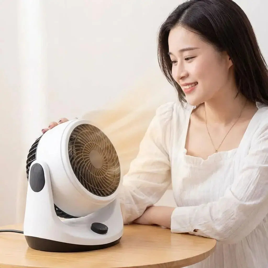 Ventilador enfriador de aire con 3 velocidades, giro 180° y funcionamiento silencioso, ideal para mejorar la circulación en casa u oficina.