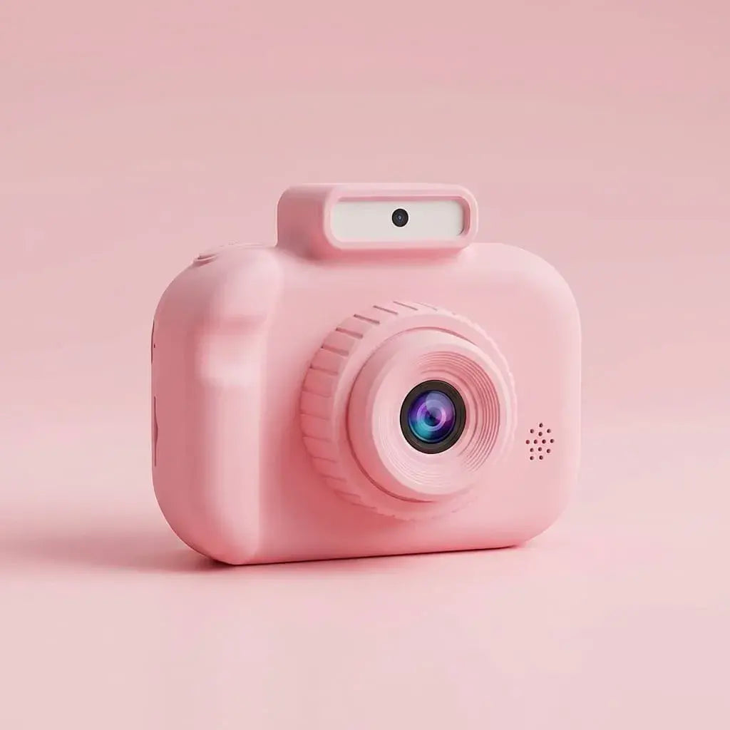 Cámara digital infantil con pantalla LCD, fotos y video, recargable y resistente, ideal para estimular la creatividad de los niños.