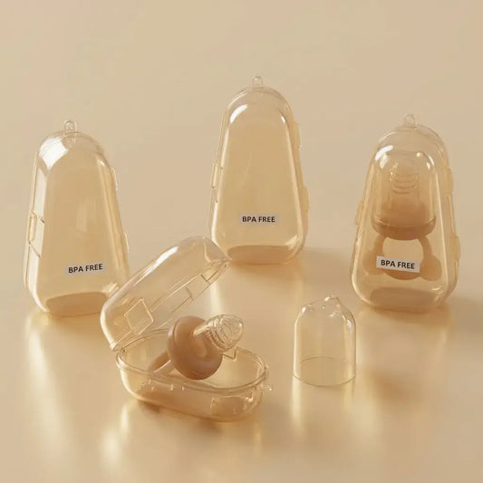 Chupo alimentador de fruta en silicona para bebé. Ideal para introducir alimentos de forma segura durante la alimentación complementaria.