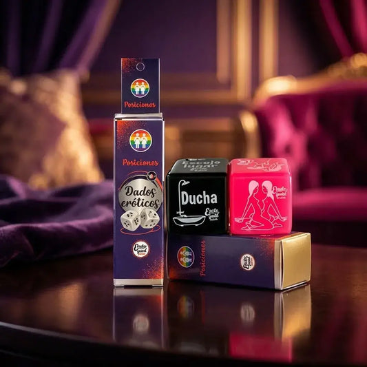 Dados eróticos de posiciones para mujeres, juego íntimo para parejas que buscan diversión y variedad en sus encuentros.