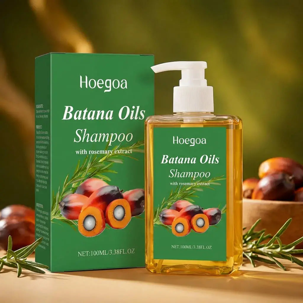 Shampoo con Batana Oil, romero y biotina. Limpieza suave que ayuda a nutrir, fortalecer y mejorar la apariencia del cabello.