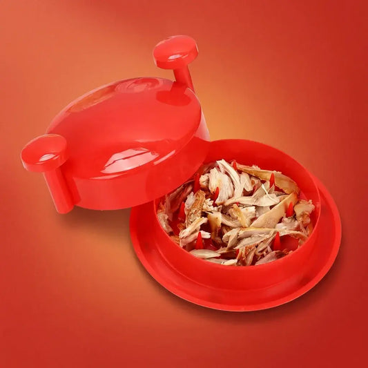 Triturador manual para desmechar carne y pollo con base antideslizante y mango ergonómico. Práctico y fácil de usar en la cocina.